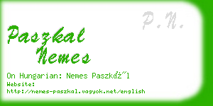 paszkal nemes business card